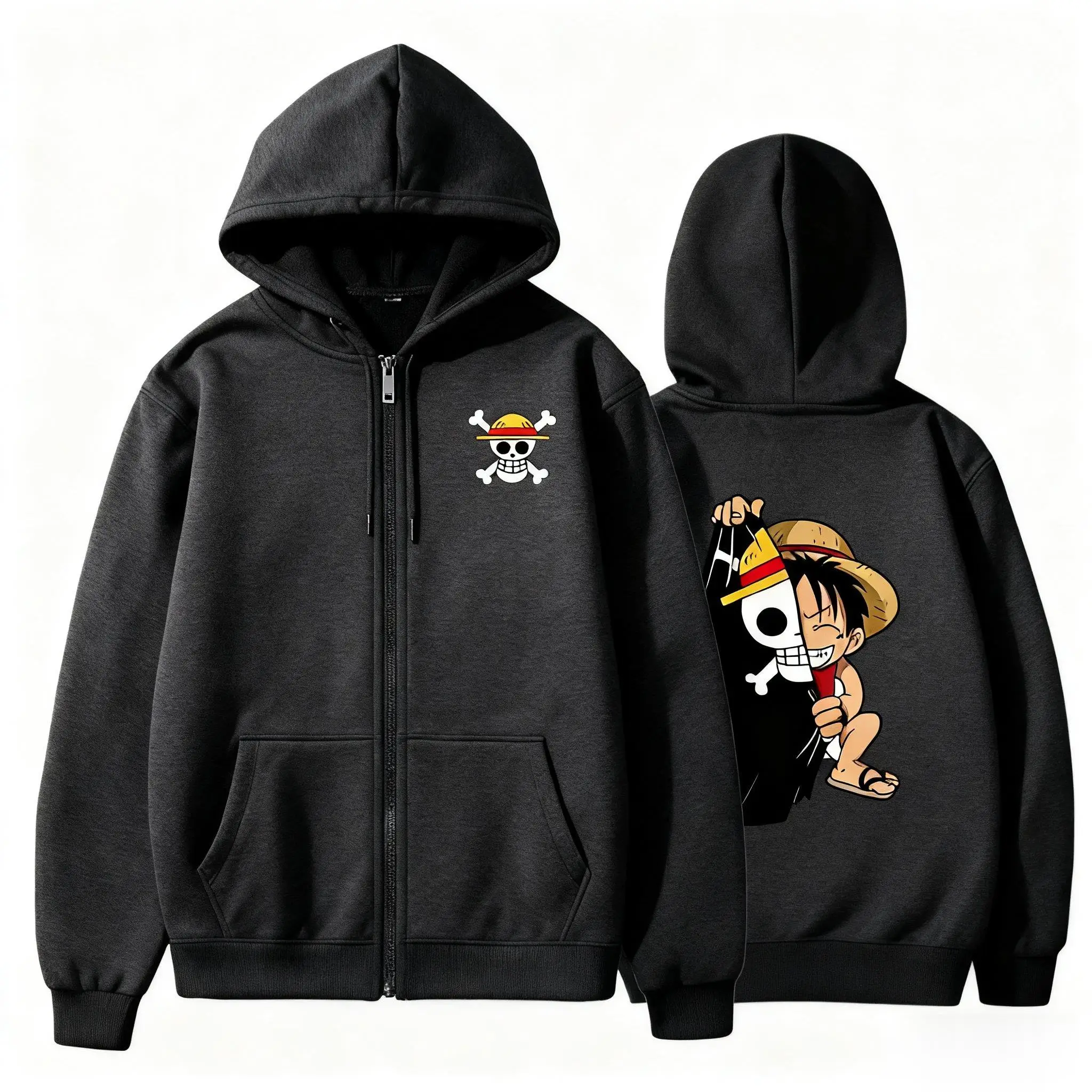 Winter Clothing Anime - Sweater Hoodie Luffy Oversize Terbaru 2026,
