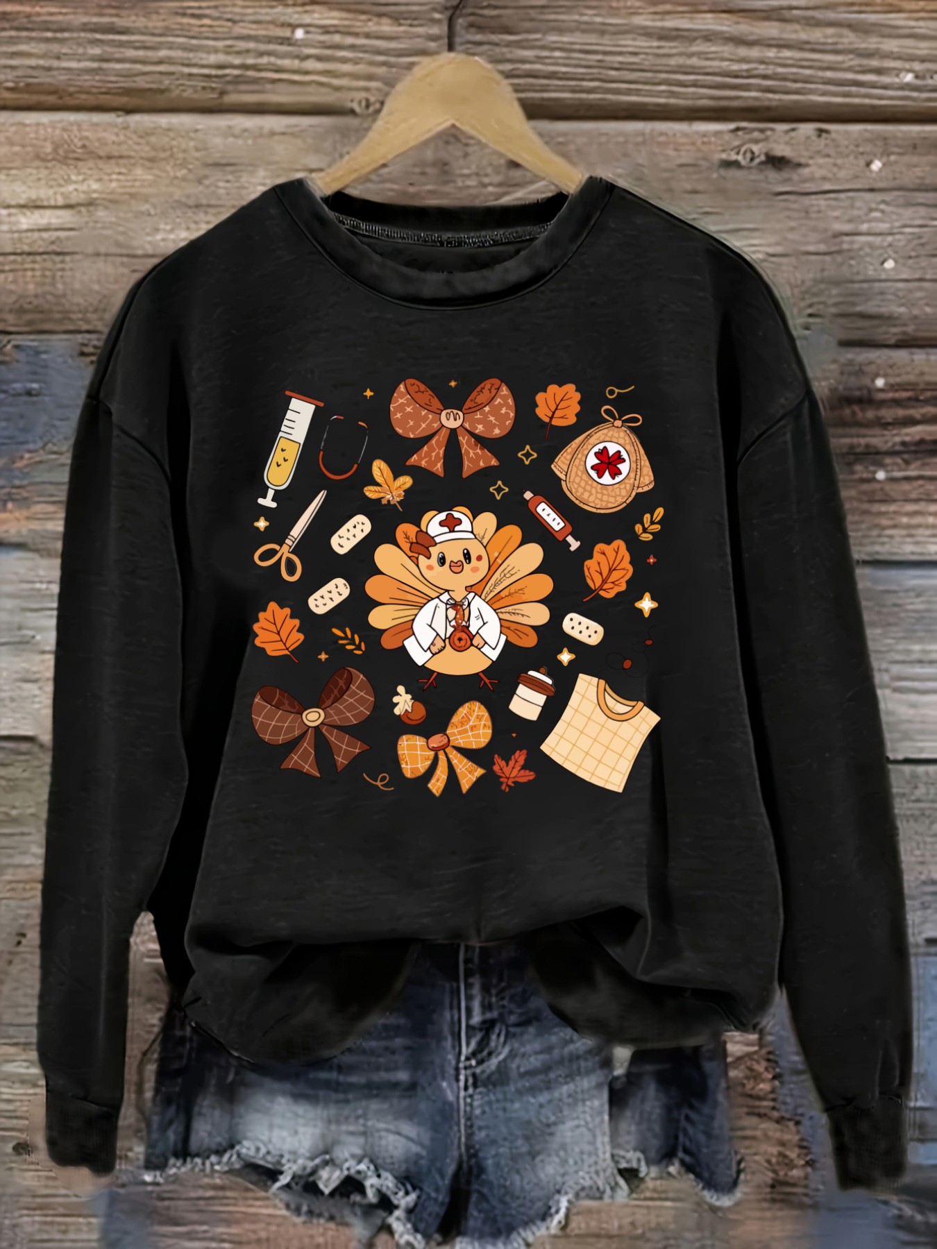 Winter Clothing Usa - Kaos Wanita Lengan Panjang Kasual Kerah