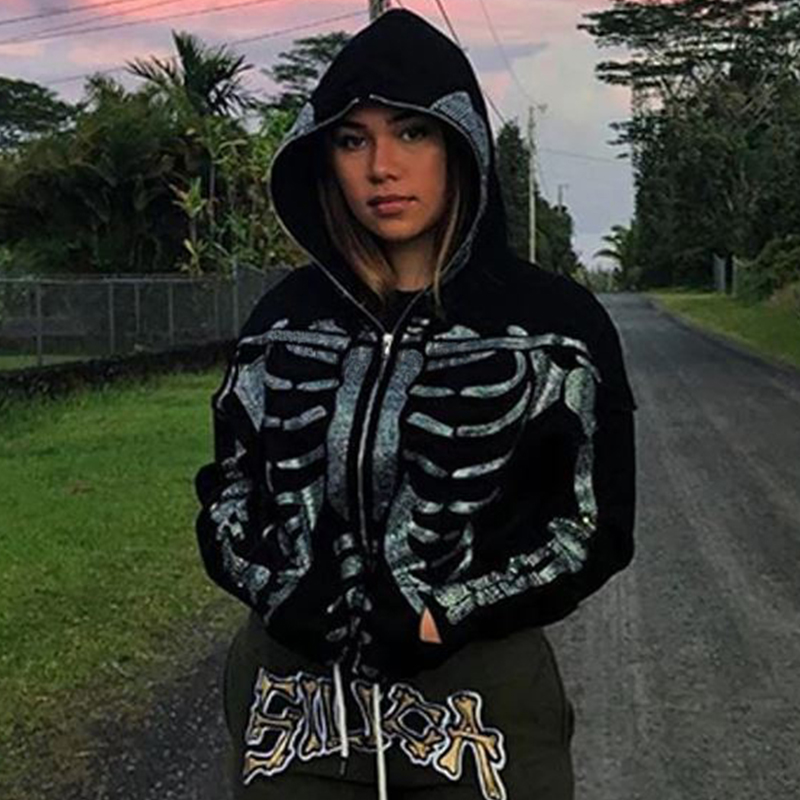 Winter Clothing Website - Hoodie ritsleting penuh, jaket Y2k pasangan