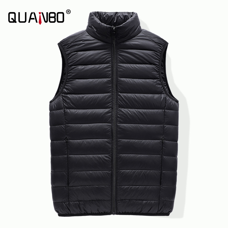 Down Vest Ultralight - Jaket Puffer tanpa lengan pria, rompi