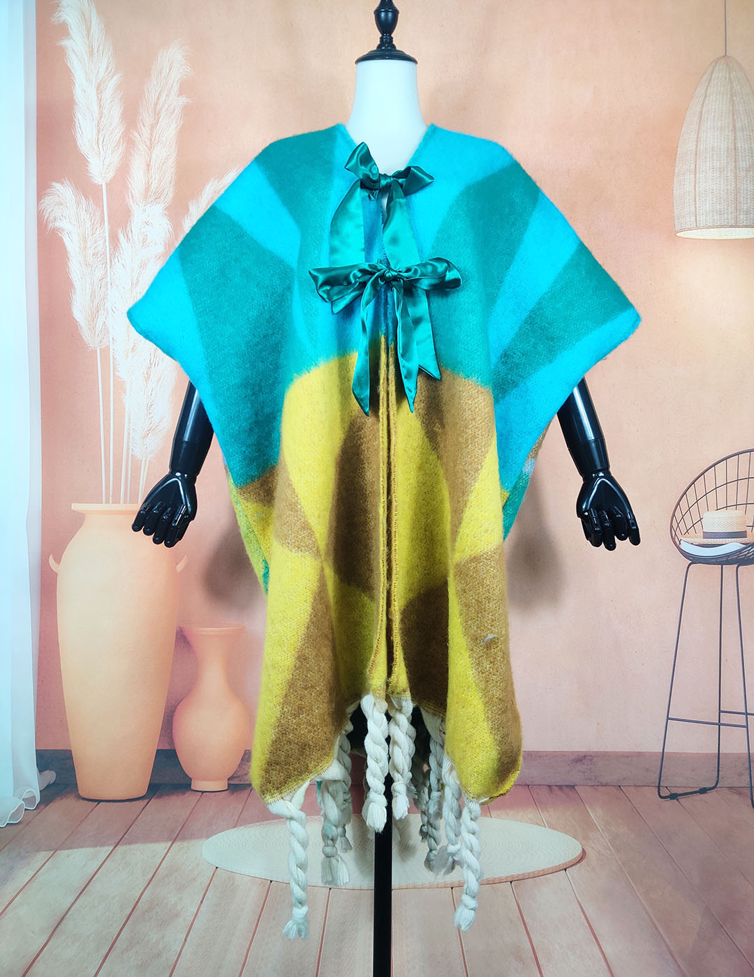 Winter Clothing Outlet - Jubah Wanita Afrika Motif Cetak Rumbai