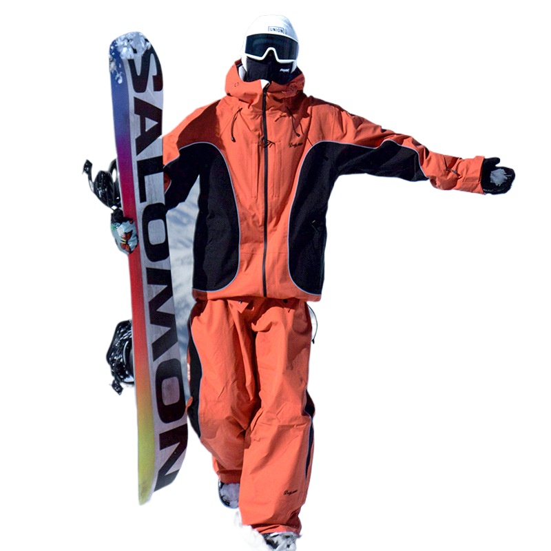 Ski Pants Waterproof - Setelan Ski Berkerudung Karet Tekanan Penuh