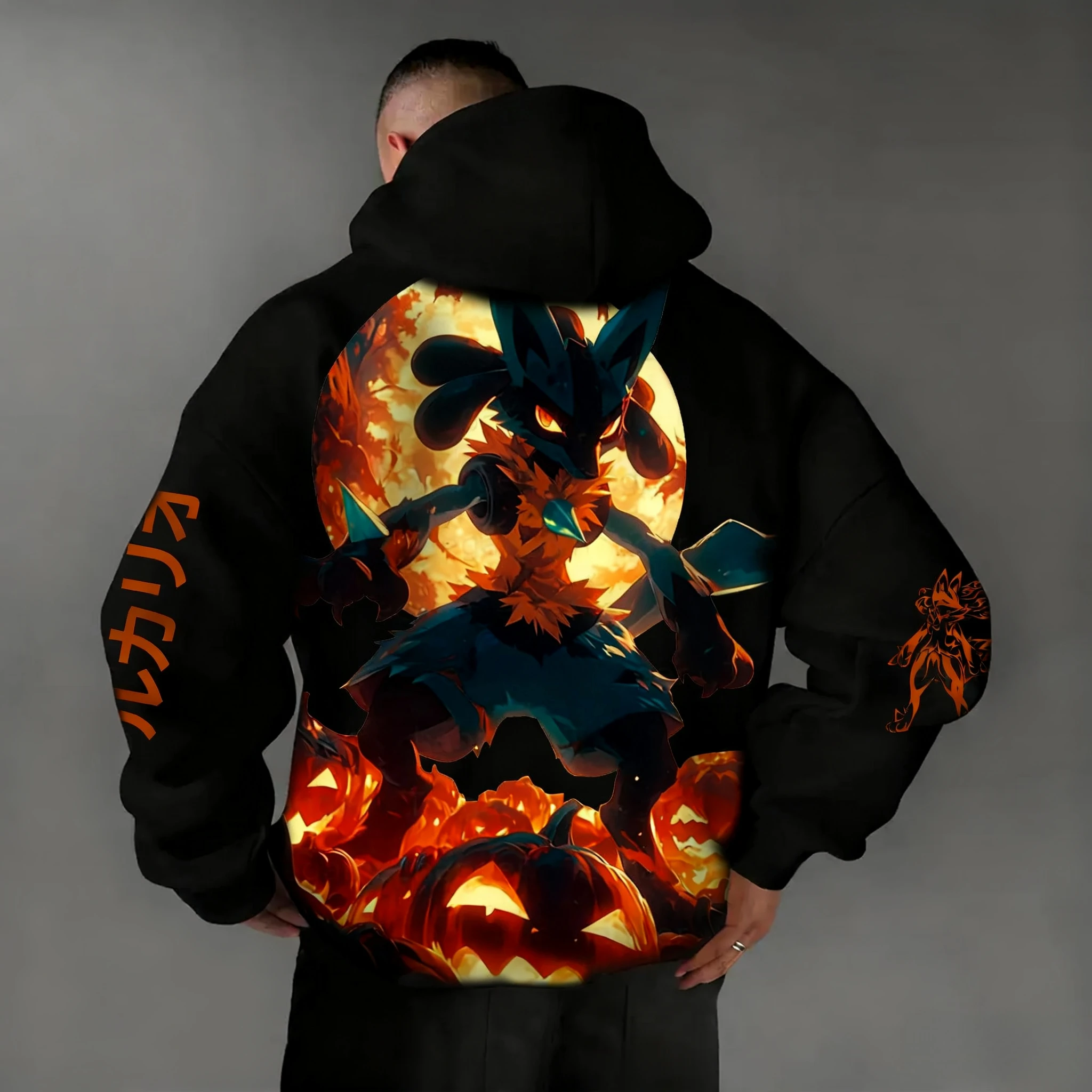 Winter Clothing Anime - Hoodie Halloween Pokémon Musim Gugur/Dingin Pria