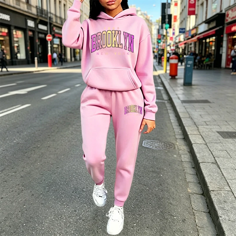 Winter Clothing Usa - Pakaian Wanita Kasual, Setelan 2 Pcs