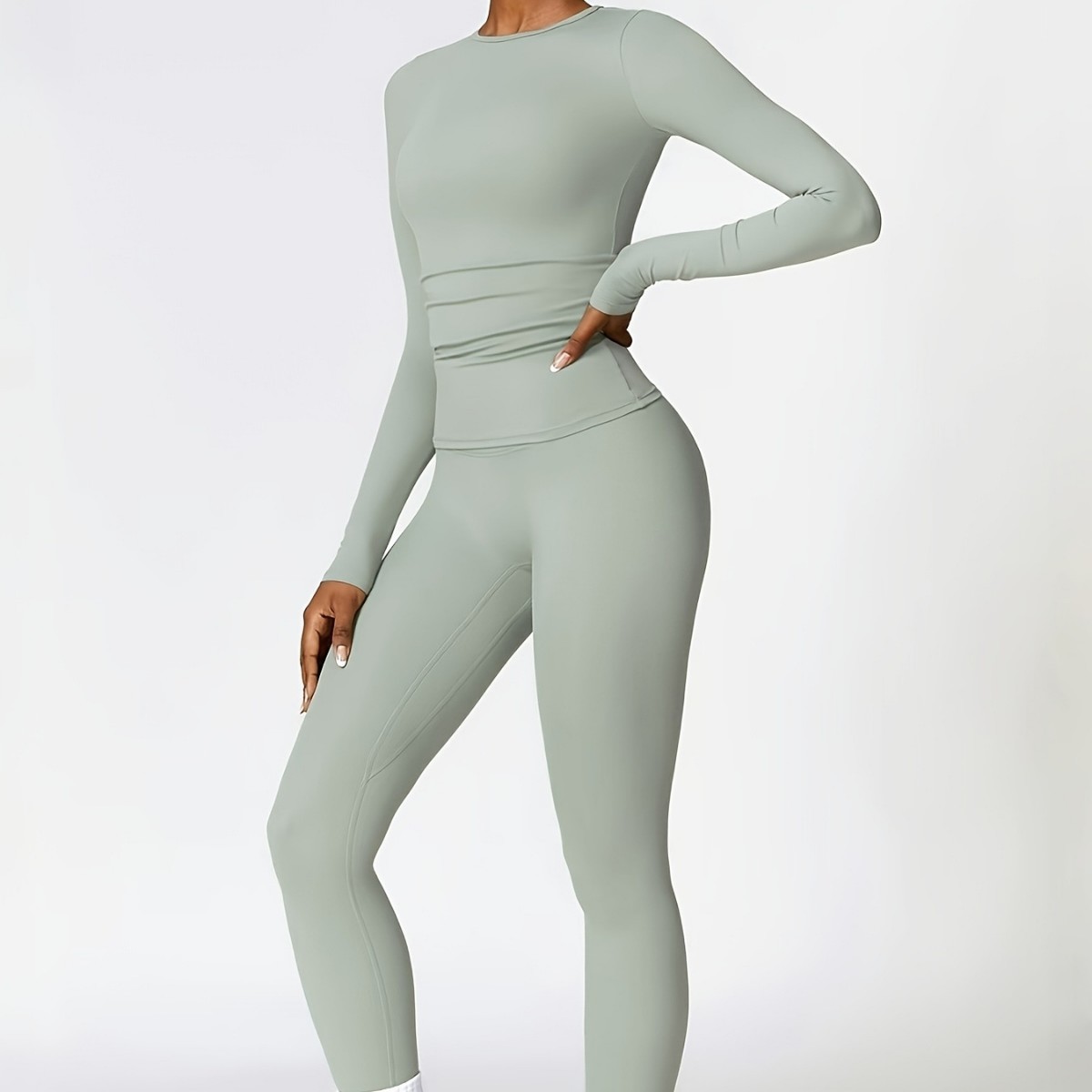 Setelan yoga ketat lengan panj - Winter Clothing Usa ulasan dan harga