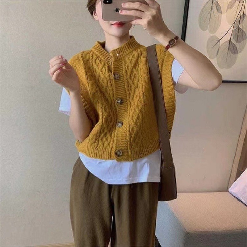 Rompi kardigan rajut berkancin - Winter Clothing Korean ulasan dan harga
