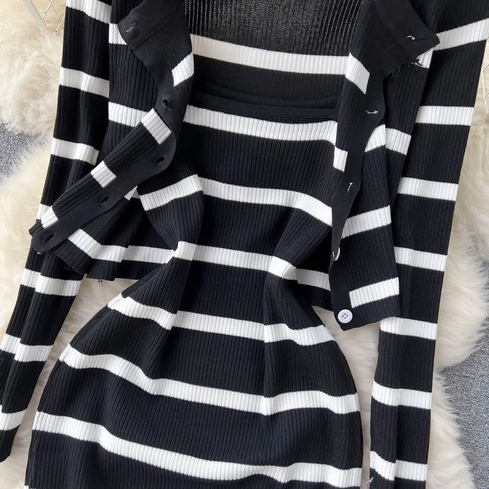 Set kardigan lengan panjang ke - Winter Clothing Korean ulasan dan harga