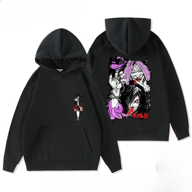 Hoodie Sweatshirt Anime Retro  - Winter Clothing Anime ulasan dan harga