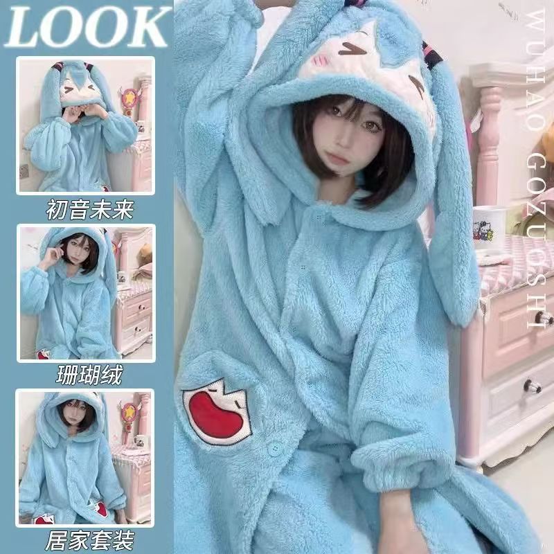 Piyama Anime Miku Set Piyama T - Winter Clothing Anime ulasan dan harga