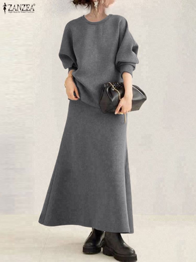 ZANZEA Setelan Wanita Musim Gu - Winter Clothing Korean ulasan dan harga