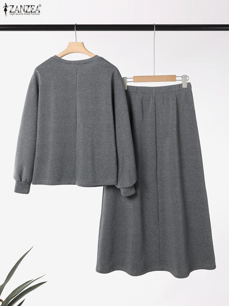 ZANZEA Setelan Wanita Musim Gu - Winter Clothing Korean ulasan dan harga